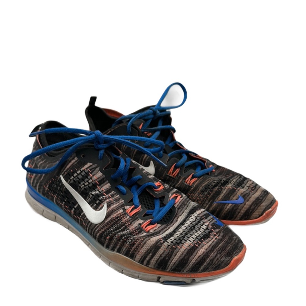 Nike Sz 10 Free TR Fit 4 Running Black Blue Athletic Shoes Lightweight Training